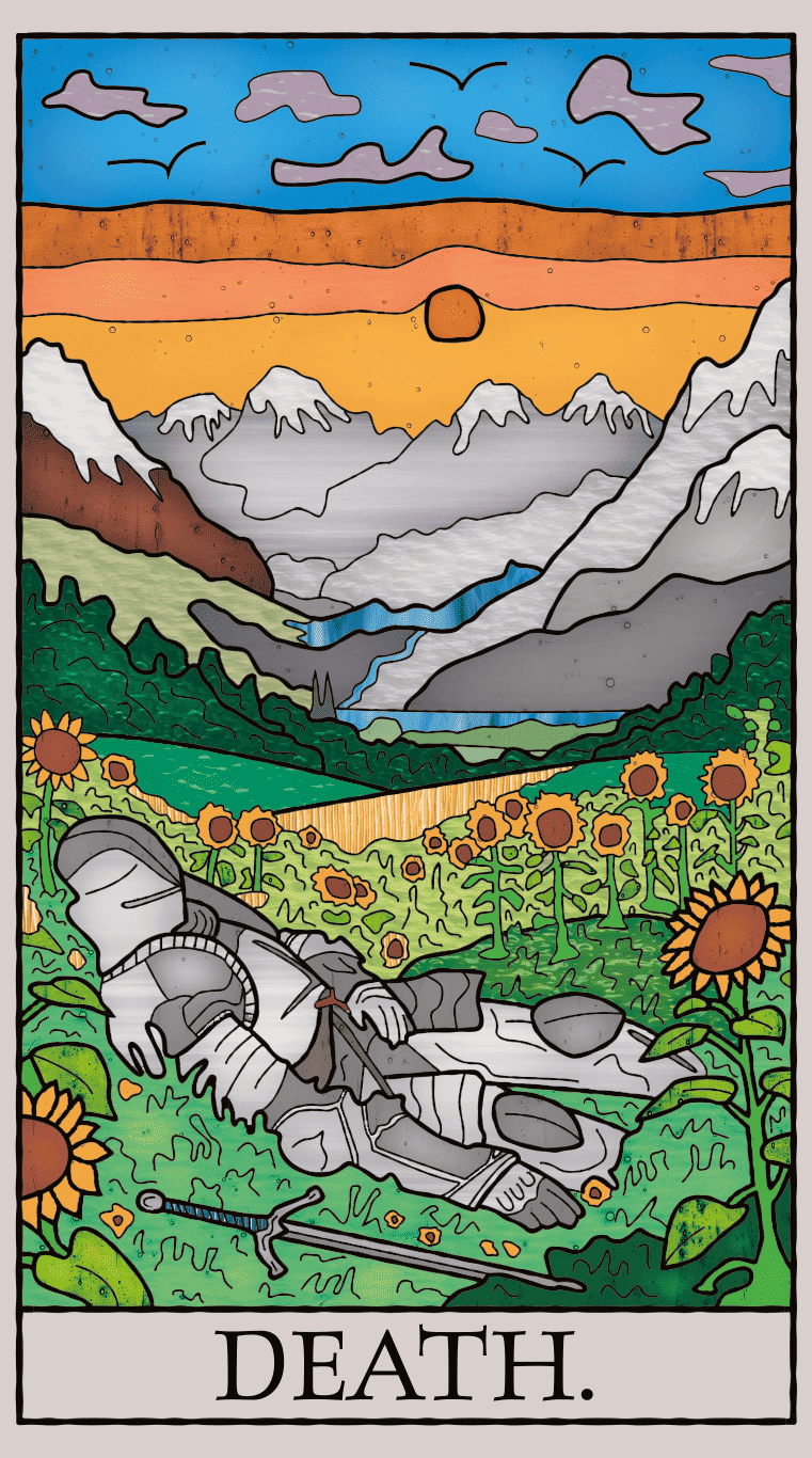 Stained Glass Death Card