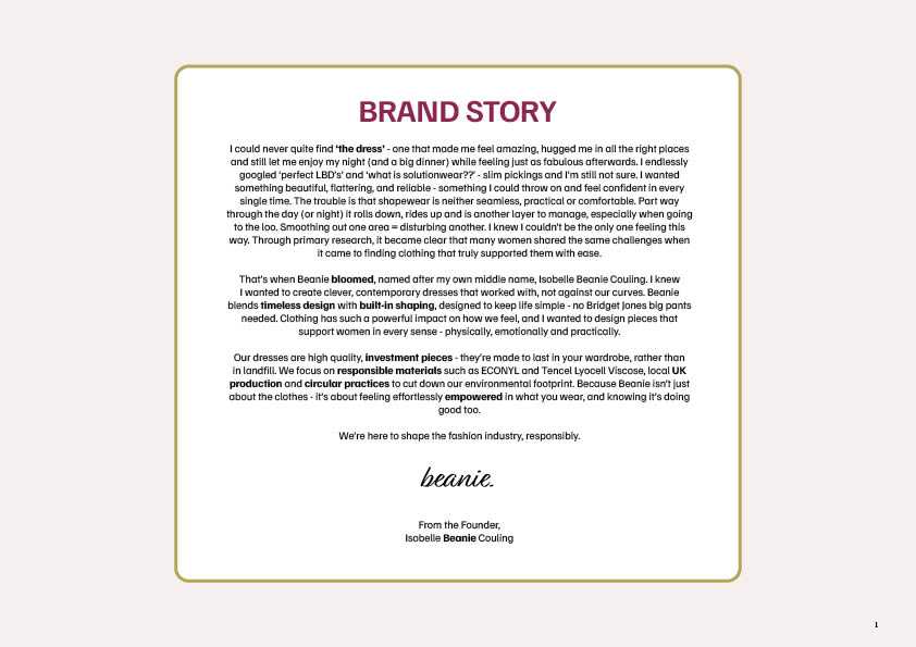 The Beanie origin story is a key part of the brand’s identity, reflecting its commitment to building a personal connection with consumers and creating thoughtful solutions to their dressing needs.