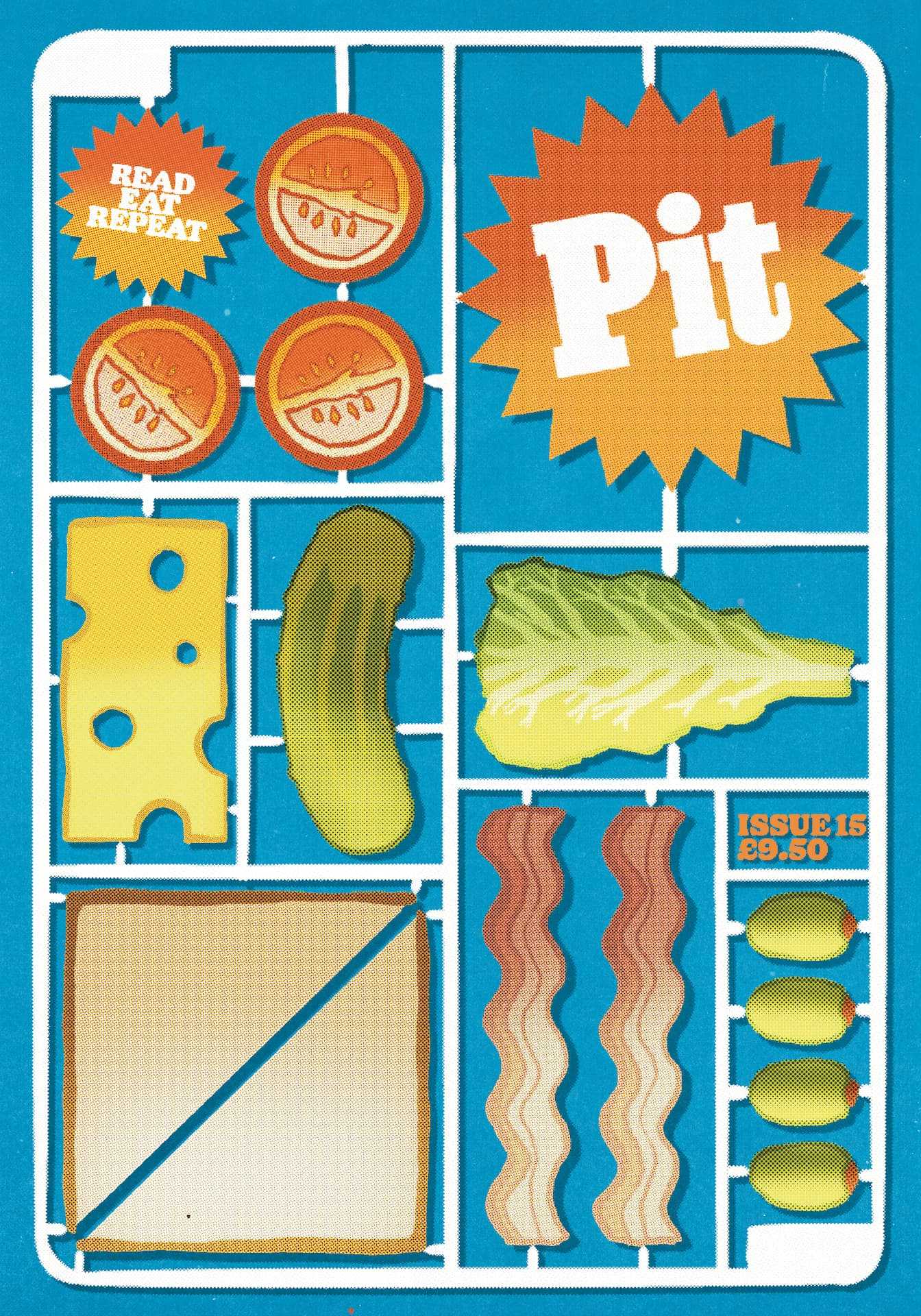 Cover for the Sandwiches issue of Pit Magazine, and independent food magazine.