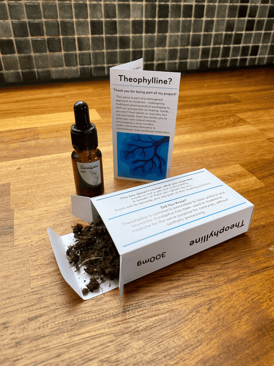 Instead of pills being in the box, you will find soil with seeds, the idea is that you can empty the contents of the box into a pot and grow your own remedy that has the same effects as the medication would.
