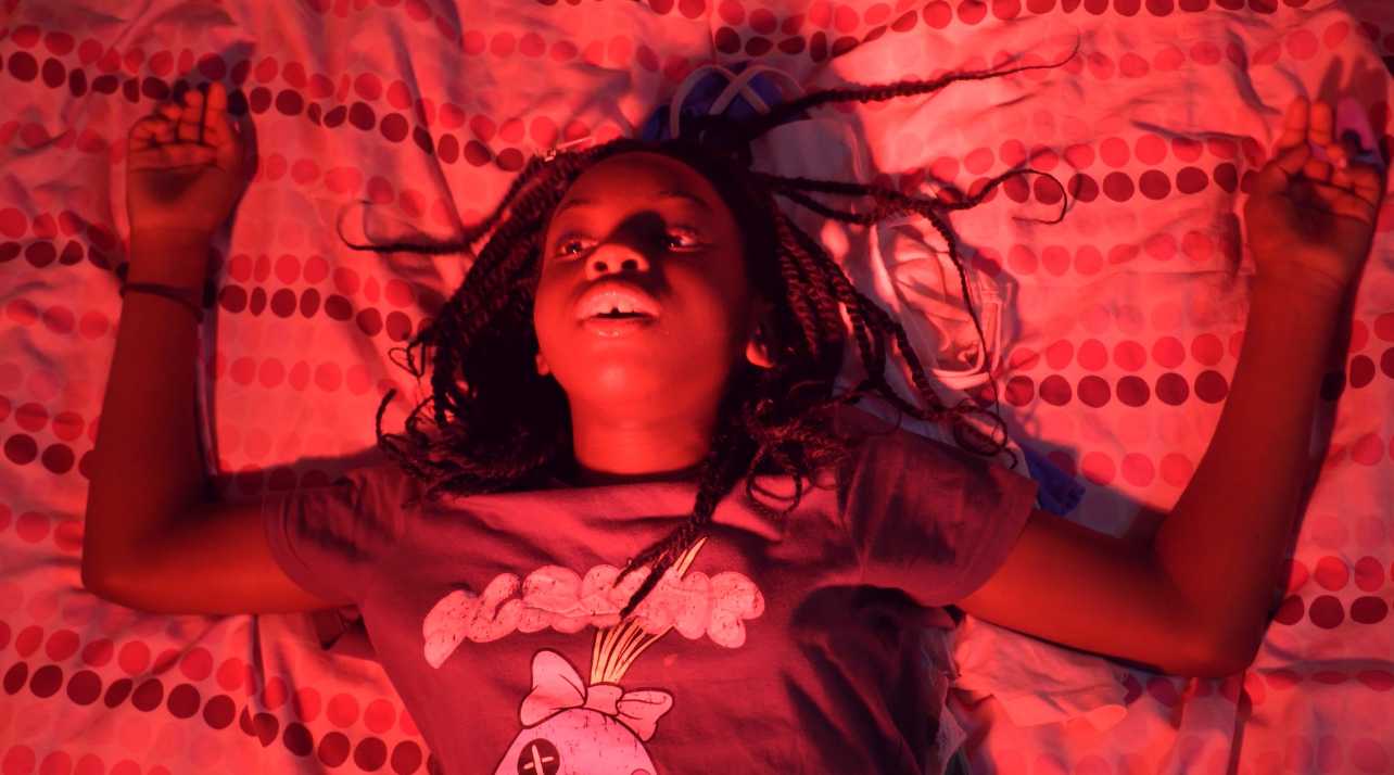 Another still from Seriki's film. At this point we can see a drastic change in lighting, this is signifying her stress and the battle she’s facing as there’s this immense pressure that’s pushing her to be someone that she’s not.