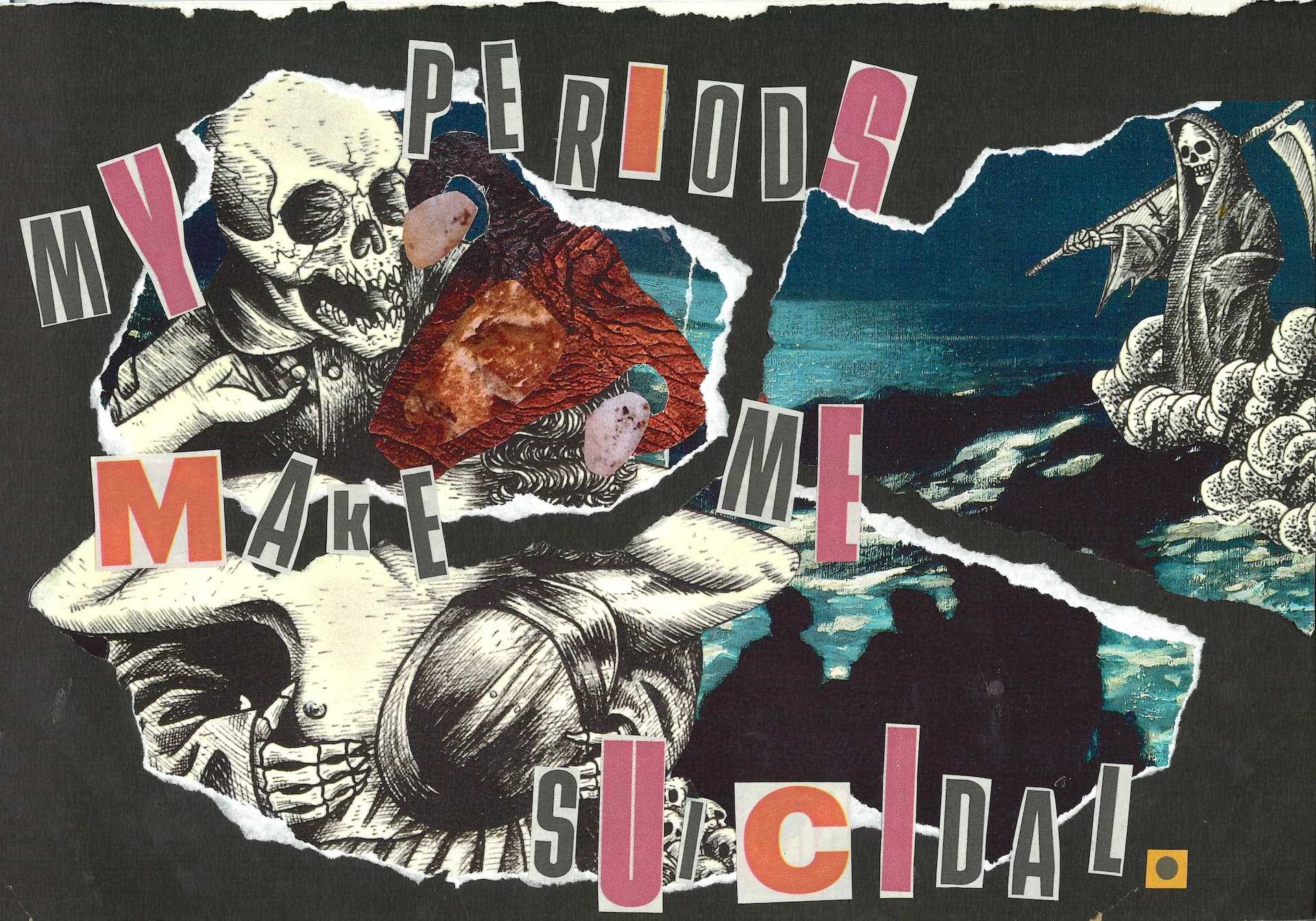 Premenstrual Dysphoric Disorder Awareness Collaged Poster