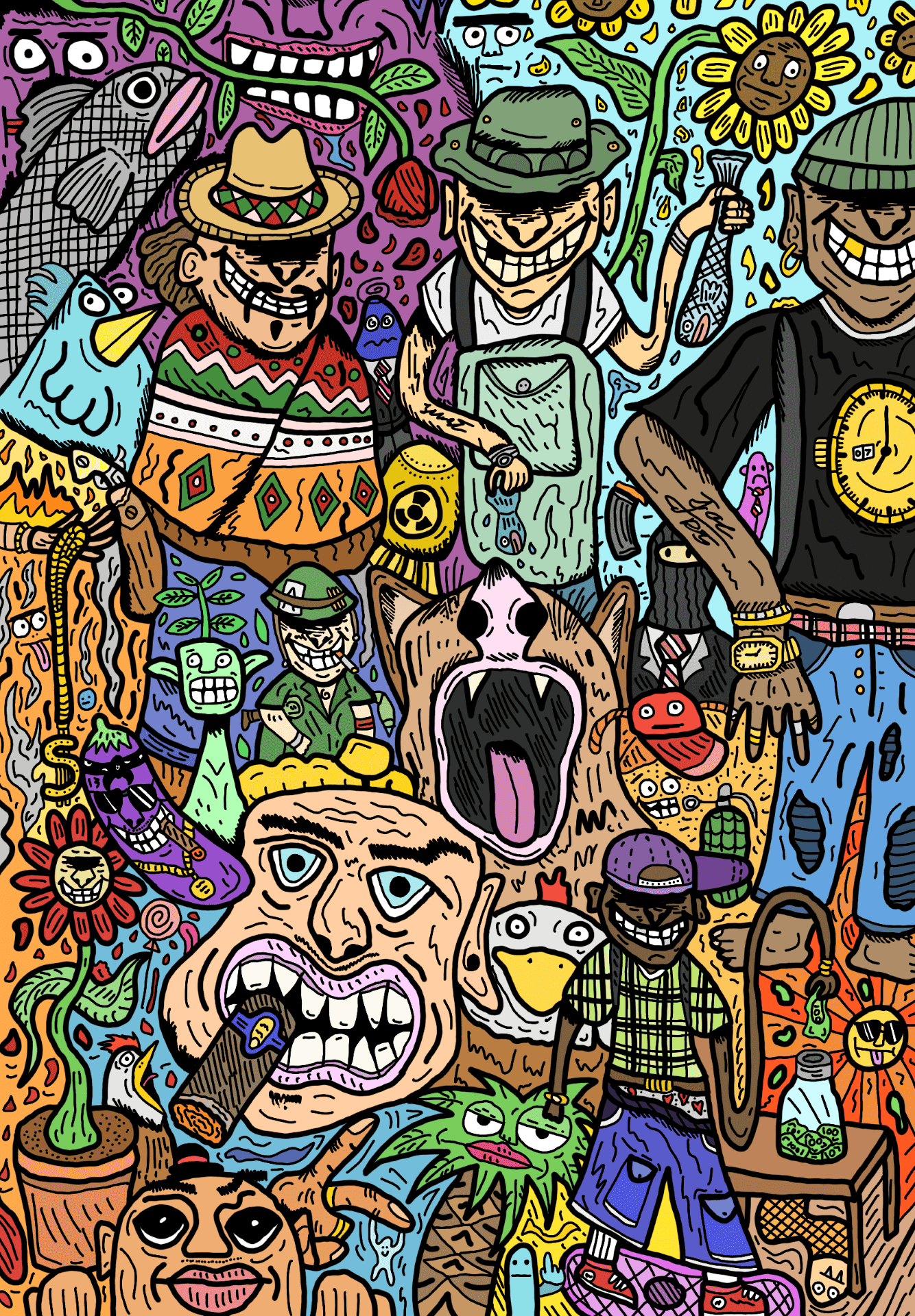 Digital Character Collage