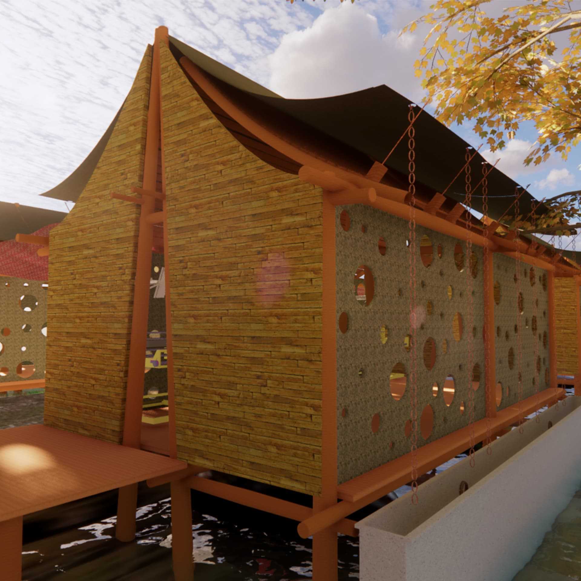 The Threads of Prosperity — Market Huts